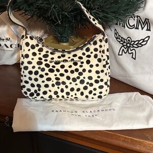 Brandon Blackwood Ponyhair Polka Dot Women's Bag